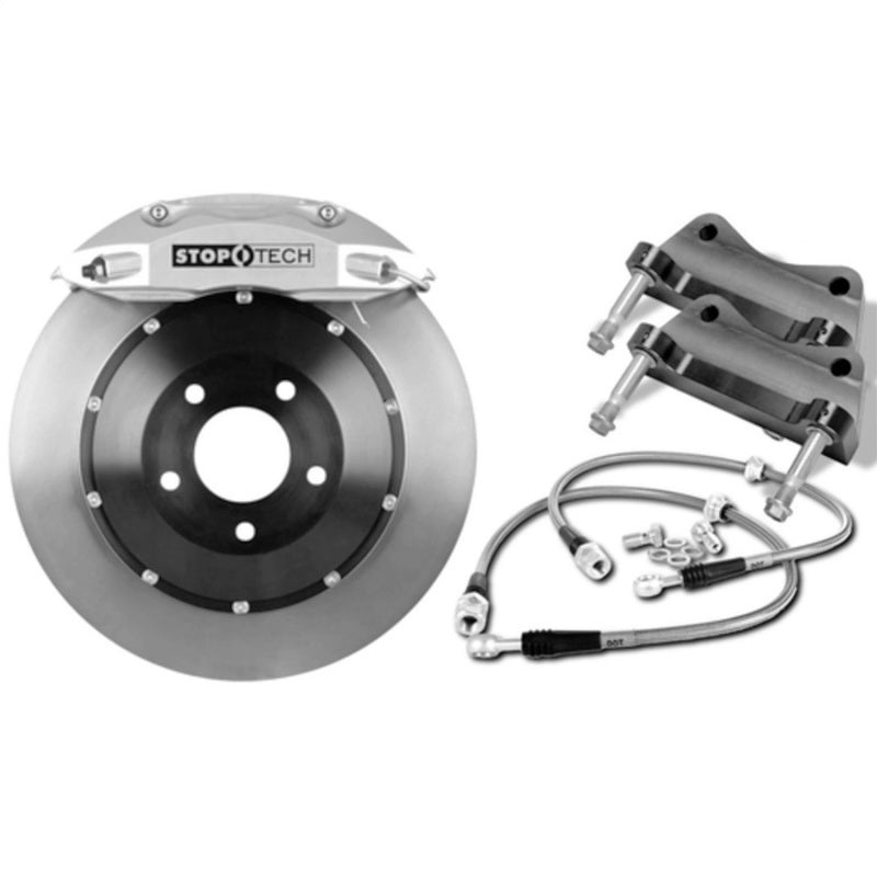 StopTech BBK 01-06 BMW M3 Rear Yellow ST-22 Calipers Slotted 345×28 Rotors Pads and SS Lines