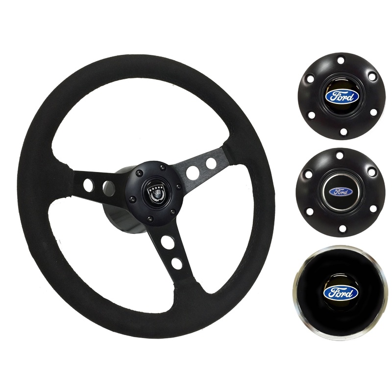 1970-79 Ford Ranchero Steering Wheel Kit | Black Ultralux Suede | ST3583BLK