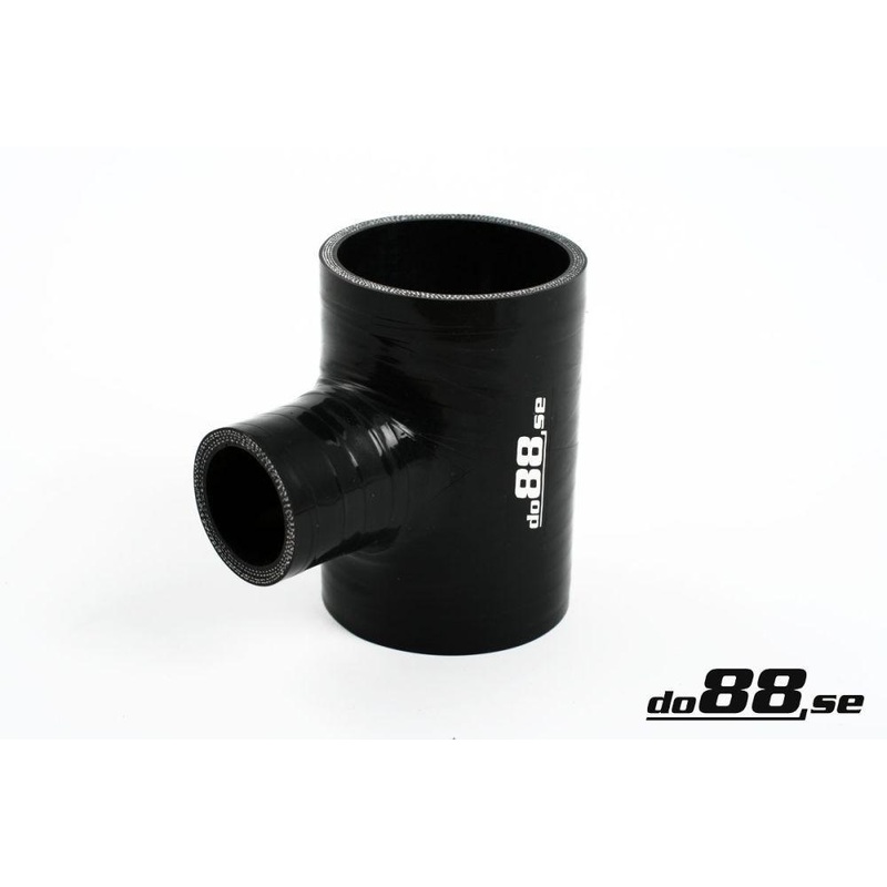 Silicone Hose Black T 2,5” + 1,25” (63+32mm)