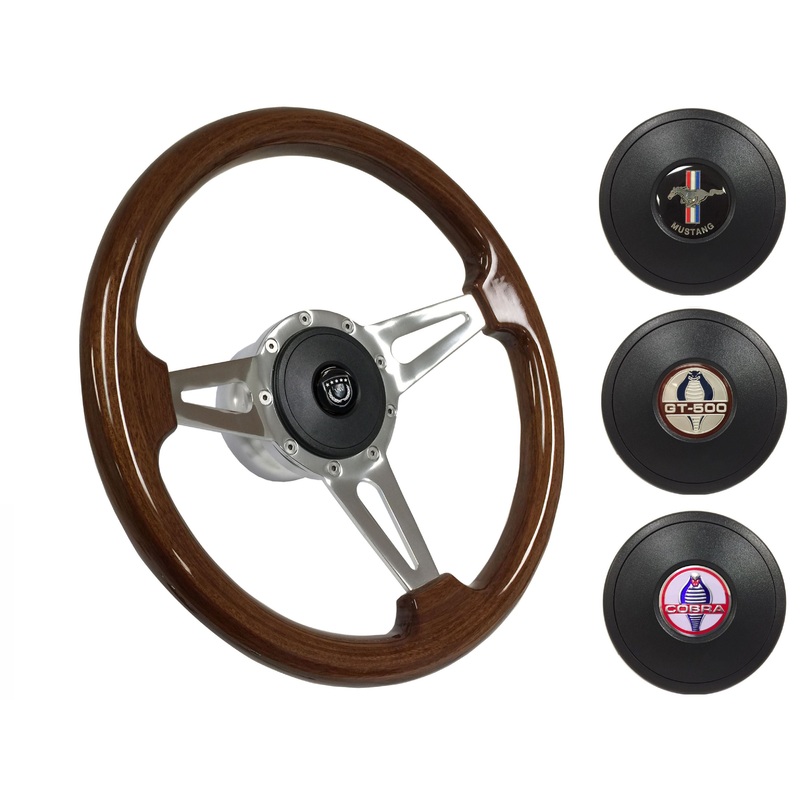 1968-78 Ford Mustang Steering Wheel Kit | Mahogany Wood