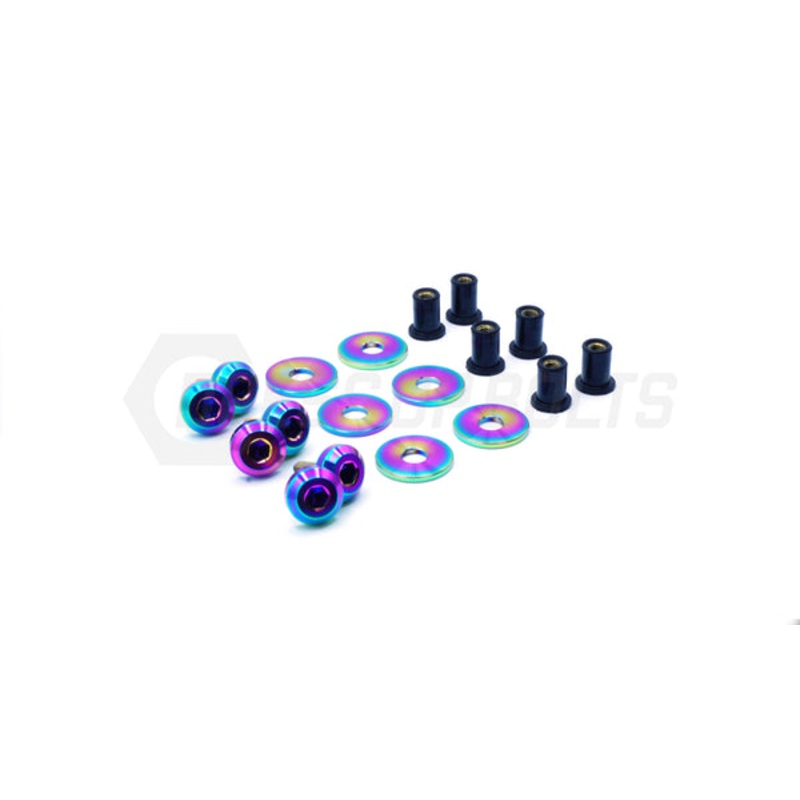 Dress Up Bolts 16-21 Civic Si Titanium Hardware Headlight Kit  | True Burned | HON-055-Ti-TB