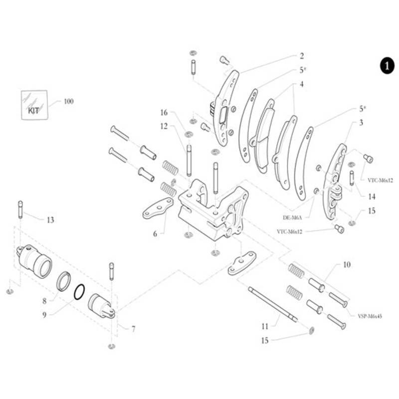 14. 20.4597.06 Birel Pin M6x25
