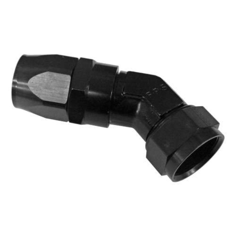 Fragola -16AN x 45 Degree Low Profile Forged Hose End – Black