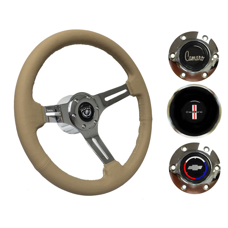 1967-68 Camaro Steering Wheel Kit | Tan Leather | ST3012TAN