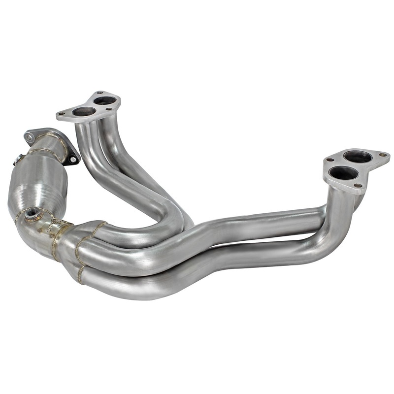 aFe 12-17 Toyota 86 /FRS/BRZ Twisted Steel 304 Stainless Steel Long Tube Header w/ Cat