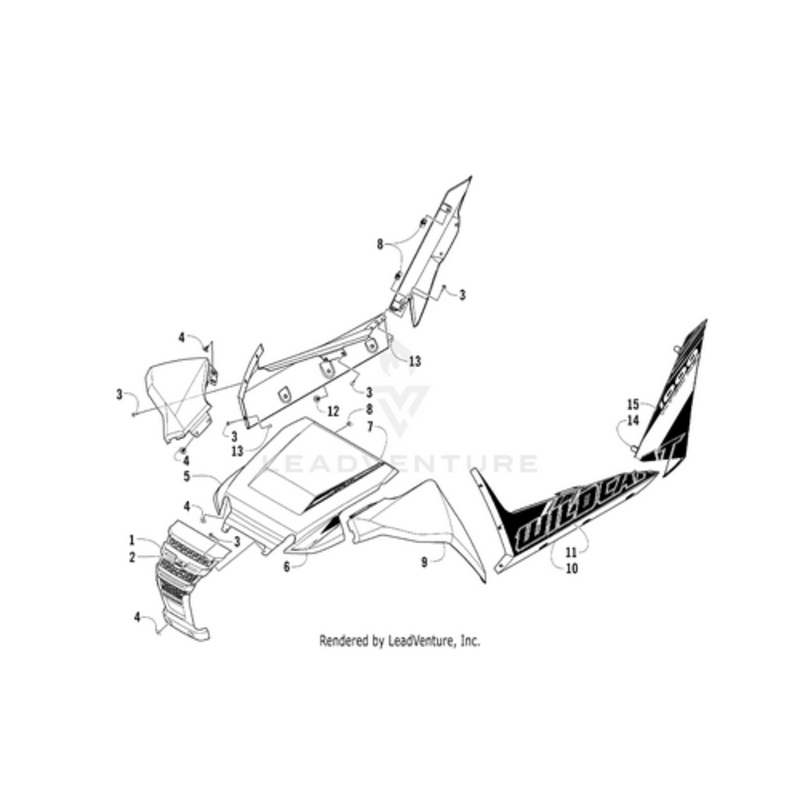 Side Decal-Lower-Wc-Blk-Left by Arctic Cat