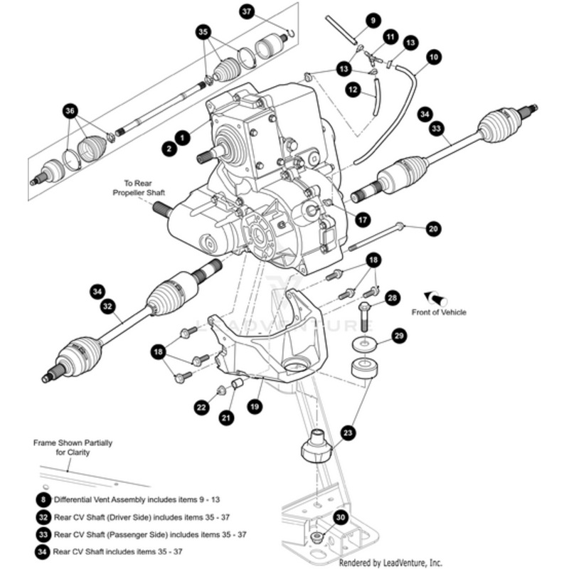Differential Rear 4Wd 12.54 E Locker by Arctic Cat