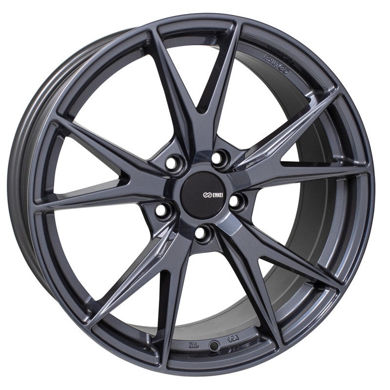 Enkei Phoenix 17×7.5 38mm Offset 5×114.3 72.6mm Bore Blue Gunmetal Wheel