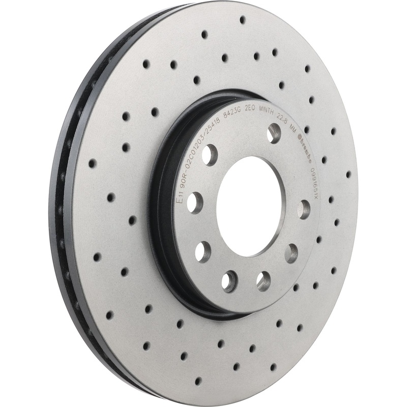 XTRA Drilled Front Disc Brake Rotor – 09.9165.1X