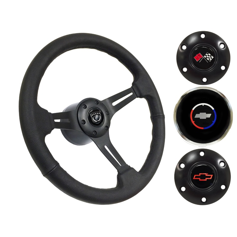 1969-87 El Camino Steering Wheel Kit | Black Leather | ST3060BLK