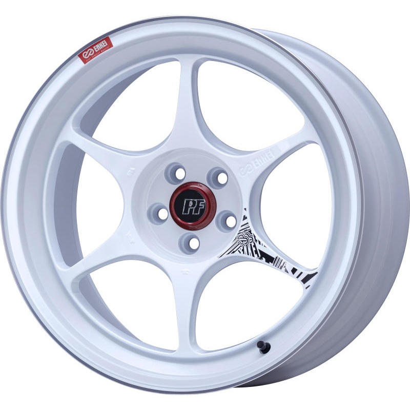 Enkei PF06 18×9.5 5×100 40mm Offset 75mm Bore White Machined