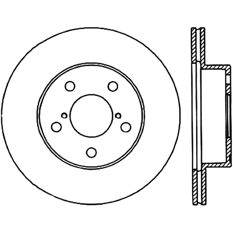 StopTech Power Slot 92-97 Subaru SVX Front Right Cryo Slotted Rotor