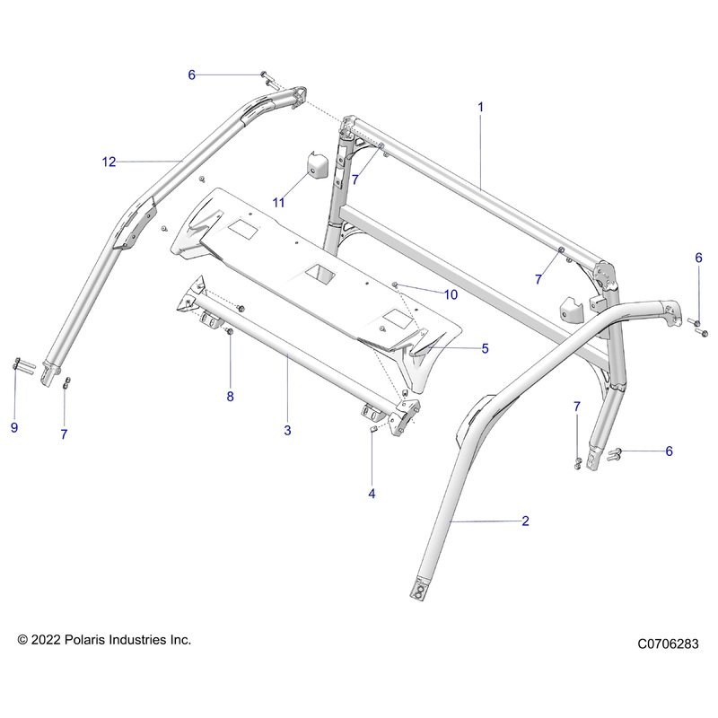 Weld-Rops,Rear,Tr,Blk by Polaris