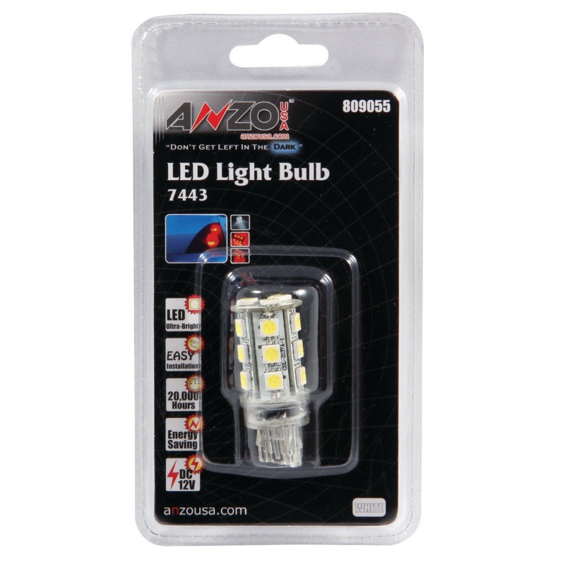 ANZO LED Bulbs Universal 7444 White – 18 LEDs 1 3/4in Tall