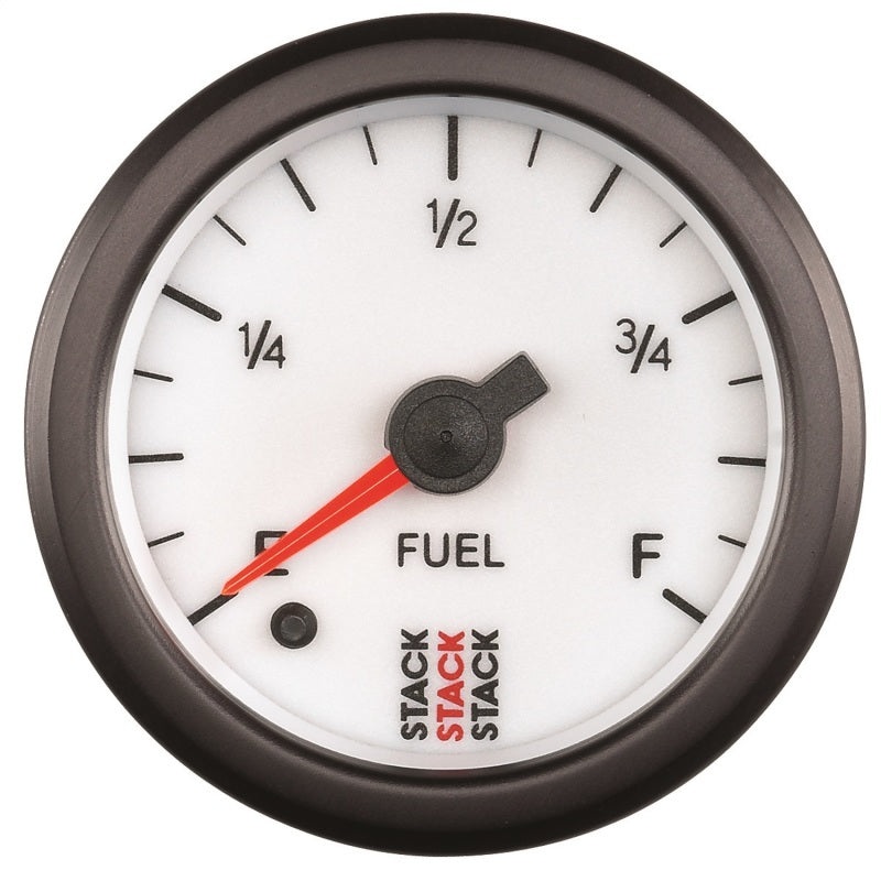 Autometer Stack 52mm 0-280 Ohm Programmable Pro Stepper Motor Fuel Level Gauge – White