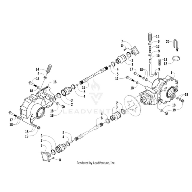 Complete Rear Drive Gearcase Assembly by Arctic Cat