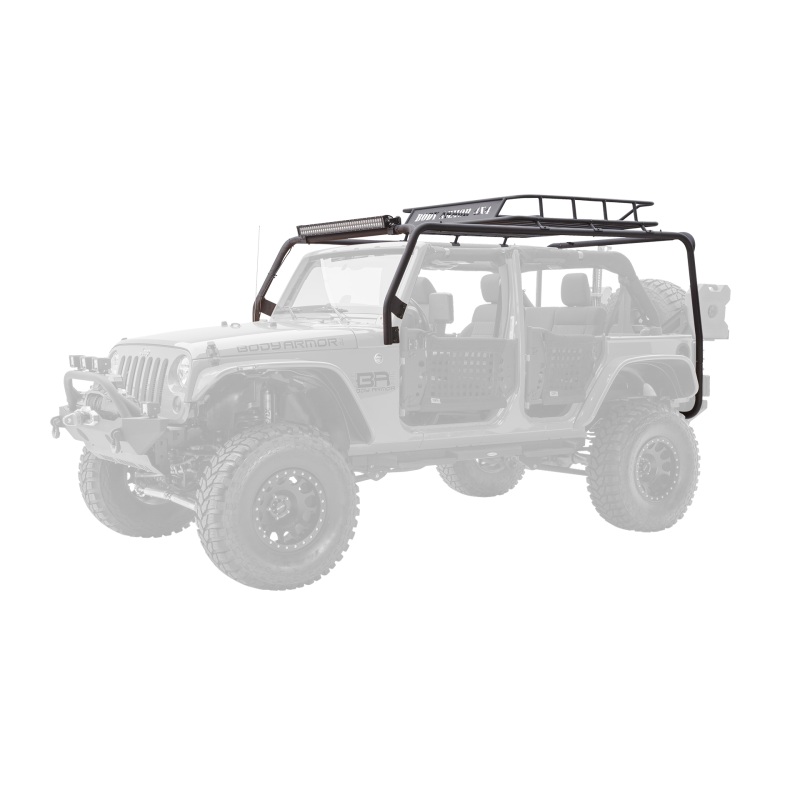 Body Armor 4×4 07-18 Jeep Wrangler JK 2/4 Door Cargo Roof Rack Box 1 Of 2