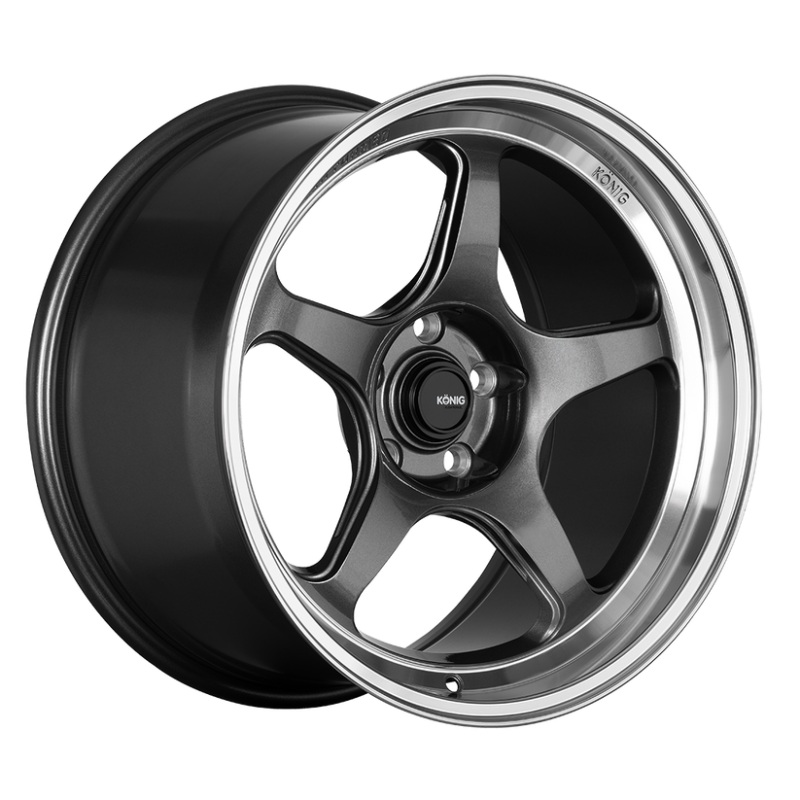 KONIG Hyperspec Wheel – 15×9.0 +35 | 4×100 | Anthracite Metallic w/ Machined Lip