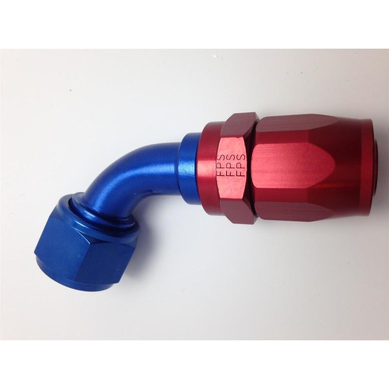 Fragola -10AN Fem x -8AN Hose 60 Degree Reducing Hose End – Blue/Red