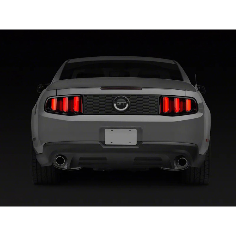 Raxiom 10-12 Ford Mustang Vector V2 LED Tail Lights – Gloss Black Housing (Clear Lens)