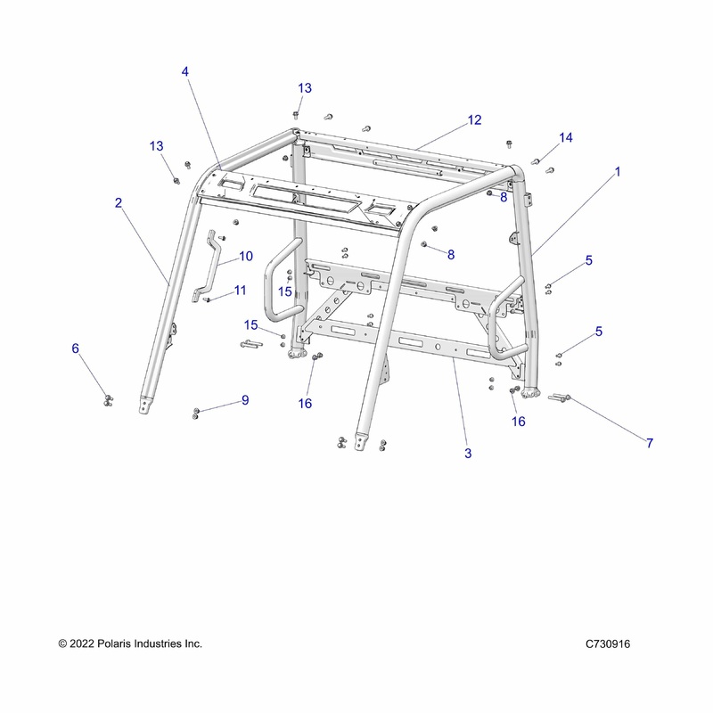 Weld-Cab Frame,Rh,Eu,Tr,Blk by Polaris
