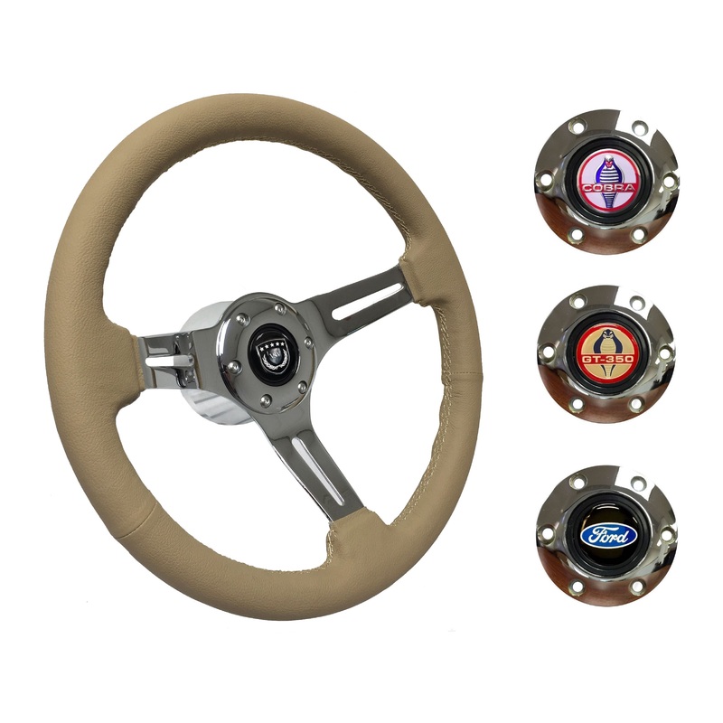 1964.5 Ford Mustang Steering Wheel Kit | Tan Leather