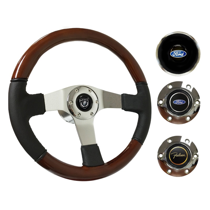 1970 Ford Falcon Steering Wheel Kit | Mahogany Wood – Leather | ST3019