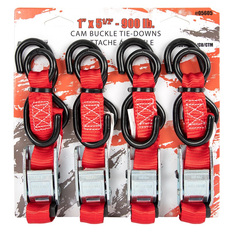 1 x 5 1/2  900 lb. Cam Buckle Tie-Downs