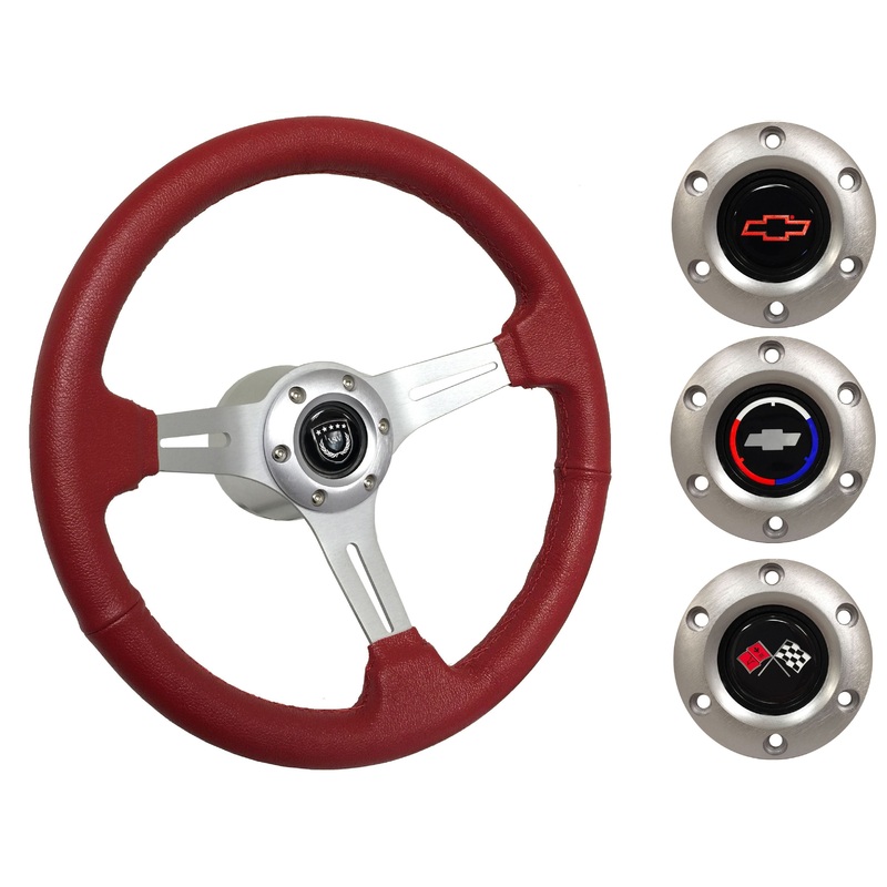 1967 Corvette Steering Wheel Kit | Red Leather | ST3014RED