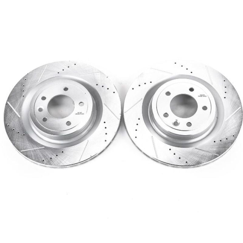 PowerStop Power Stop 2017 Land Rover Discovery Rear Evolution Drilled & Slotted Rotors – Pair