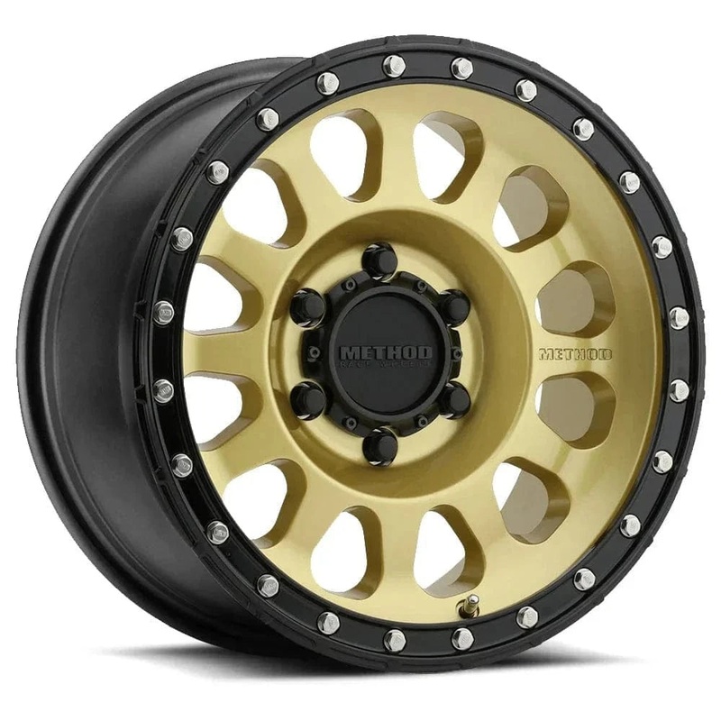 Method Race Wheels MR315 20″ 6×139.7 Gold w/ Black Lip