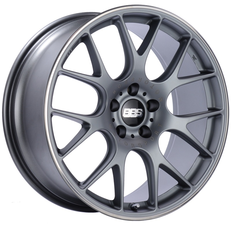 BBS CH-R 20×9 5×112 ET25 Satin Titanium Polished Rim Protector Wheel -82mm PFS/Clip Required
