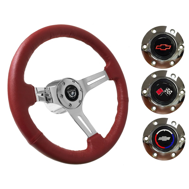 1969-75 Corvette Steering Wheel Kit | Red Leather | ST3012RED
