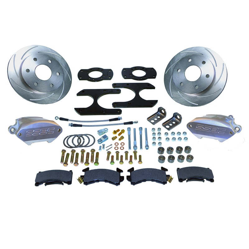 American Made Sport R1 Billet Aluminum Rear Drum to Disc Brake Conversion Kit W/Rotors. Clear A126-59
