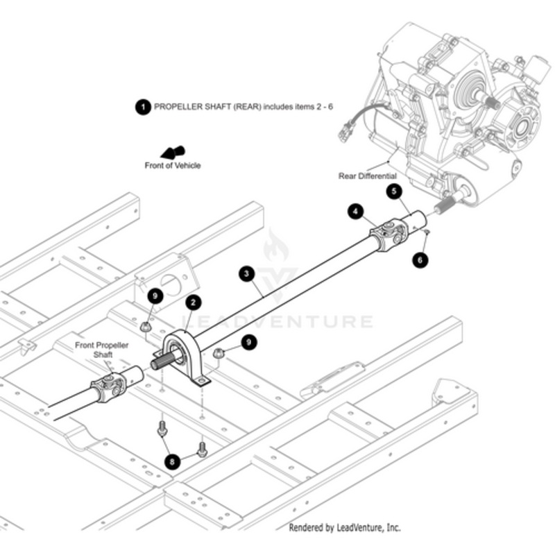 Propeller Shaft Rear (Inc. 2 – 6) by Arctic Cat