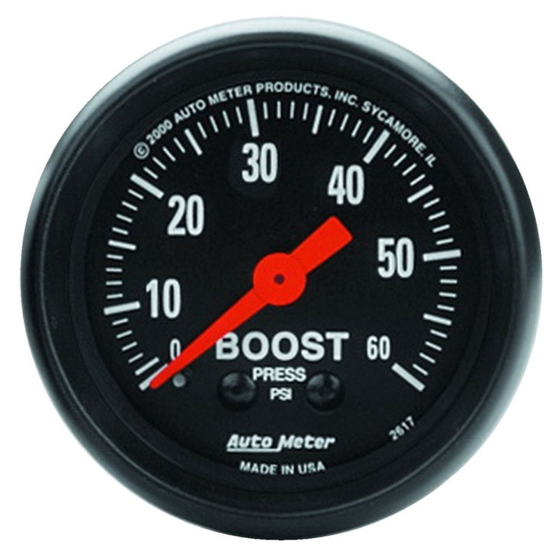 Autometer Z Series 52mm 0-60 PSI Mechanical Boost Gauge