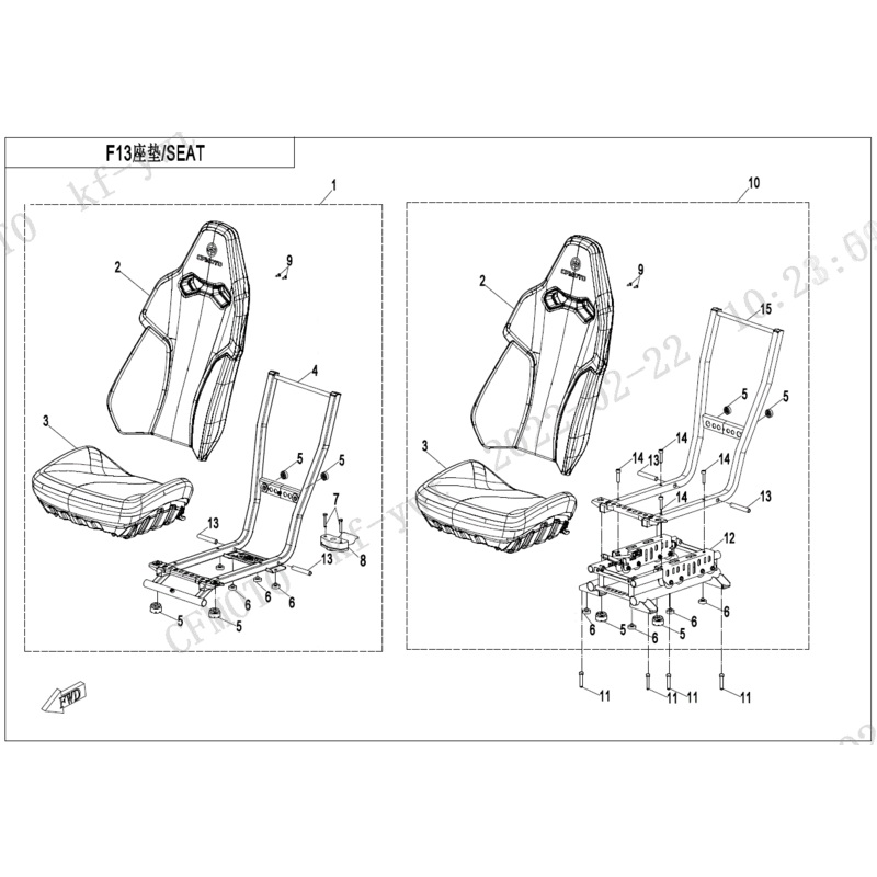 Passenger Seat Assembly by CF Moto