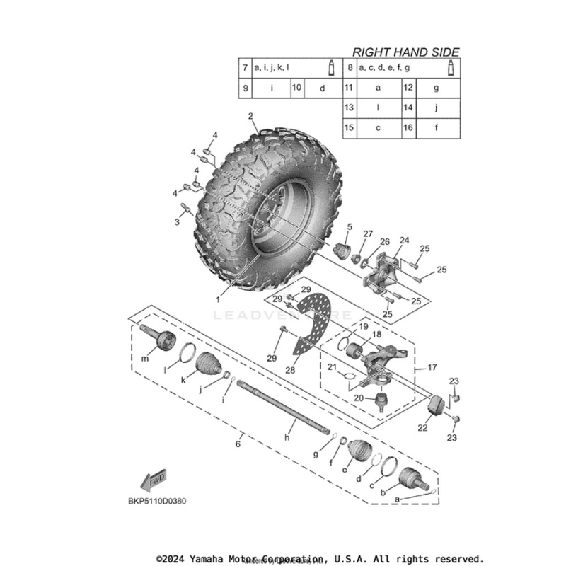 Steering Knuckle Assembly (Right) by Yamaha