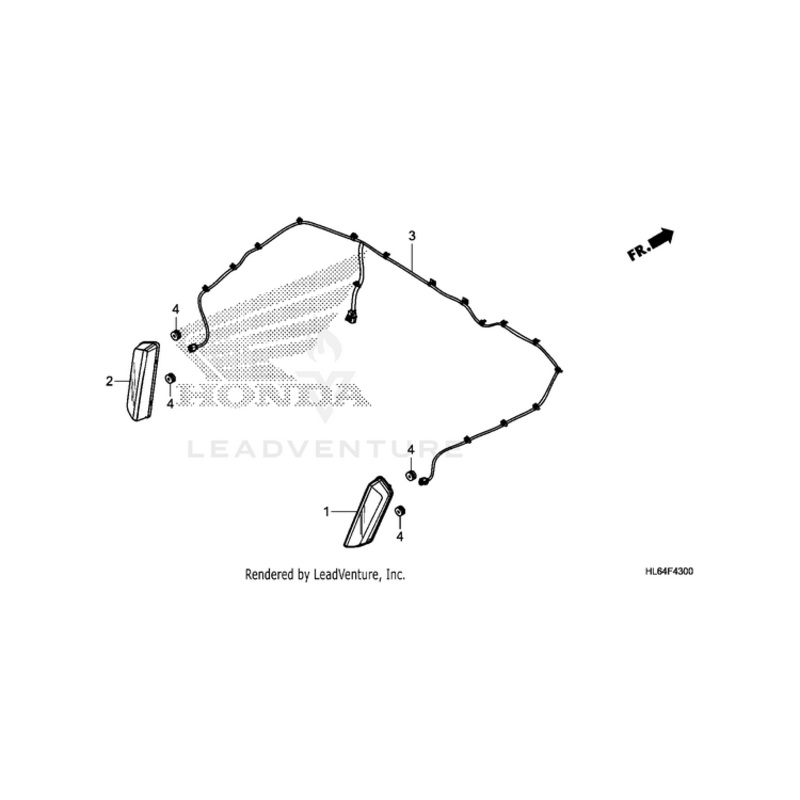 Taillight Assembly, Right & Stop by Honda