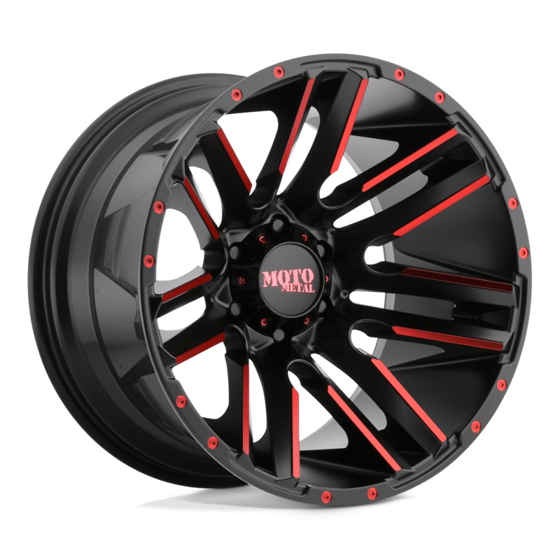 Moto Metal Wheels MO978 Razor 20″ 6×135 Satin Black Machined Red Tint