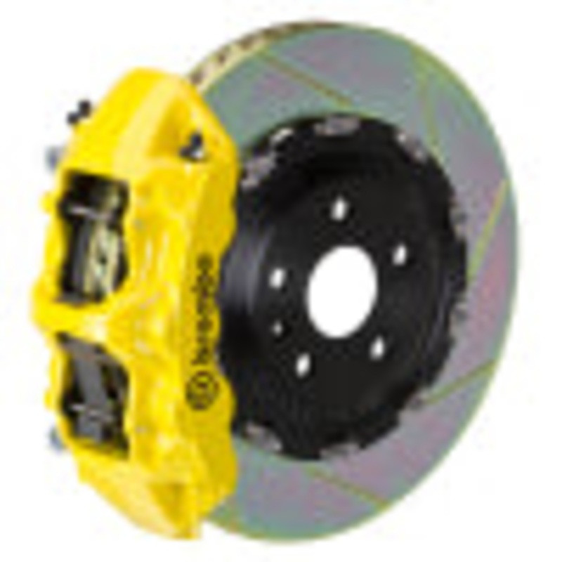 Brembo 24+ BMW M30i/530i XDrive Front GT BBK 6 Piston Cast 380×34 2pc Rotor Slotted Type-1 – Yellow