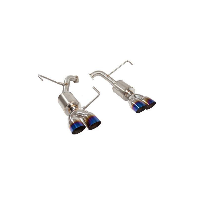 Nameless Performance [11-14 WRX/STI Sedan] Axleback w/ Single Wall 3.5″ Neochrome Tips and 5″ Mufflers | SUAB11WRXSED-5MU-35NEO