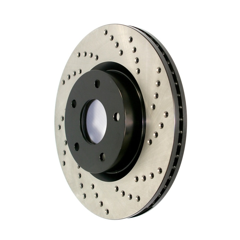 StopTech 02-08 Jaguar X-Type Drilled Sport Rear Right Rotor