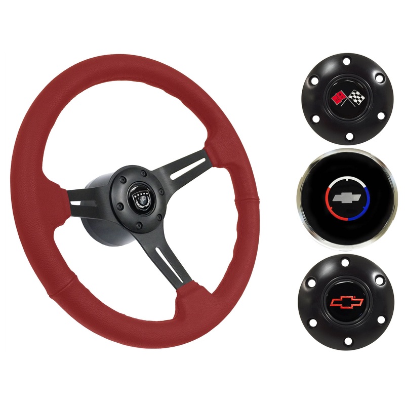 1990-2005 Corvette Steering Wheel Kit | Red Leather | ST3060RED