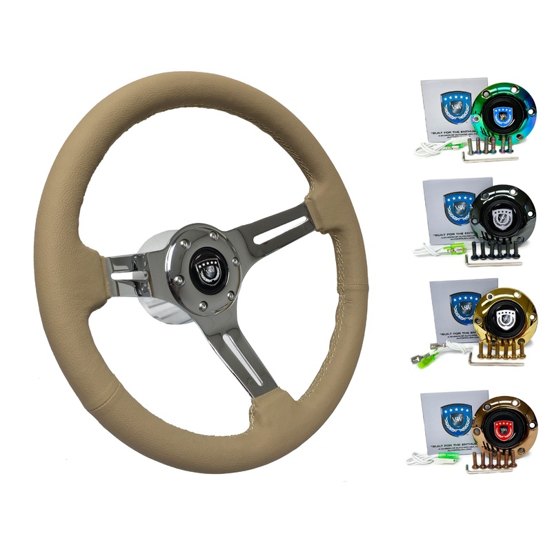 1989-04 Nissan GTR (R32) Steering Wheel Kit | Tan Leather | ST3012TAN
