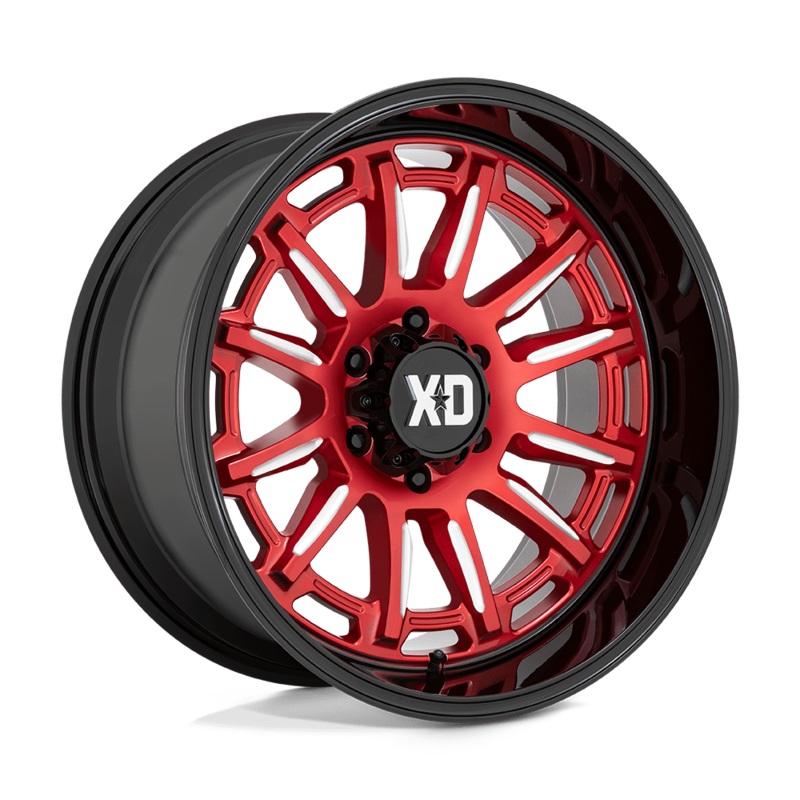 XD Wheels XD865 Phoenix 20″ 6×135 Candy Red Milled With Black Lip