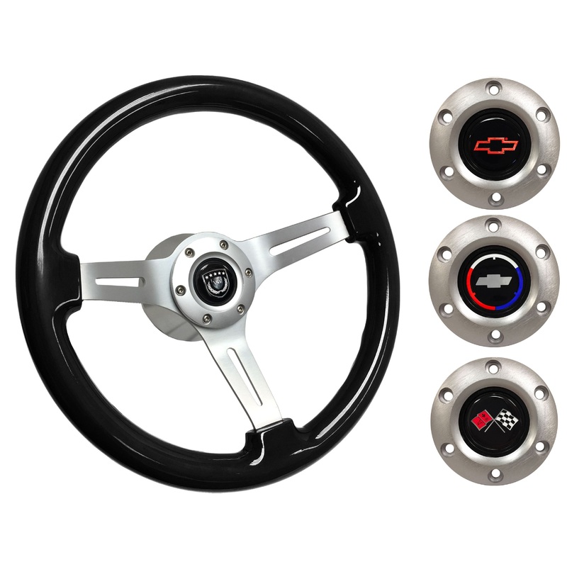 1984-89 Corvette Steering Wheel Kit | Black Ash Wood | ST3074