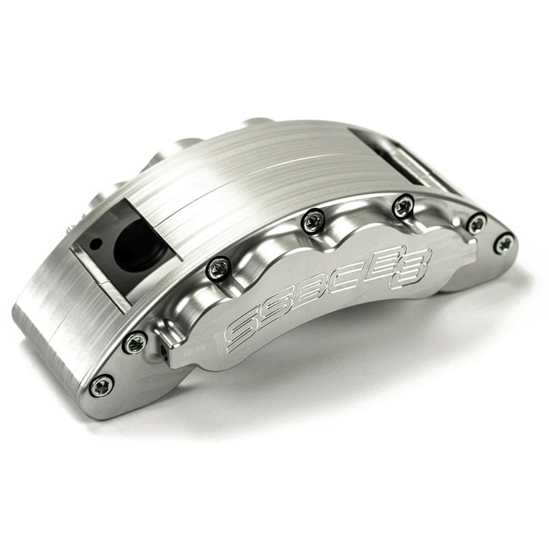 American Made B8-Barbarian 8-Piston Front Caliper Assembly W/Pads. Clear CPA-22287A