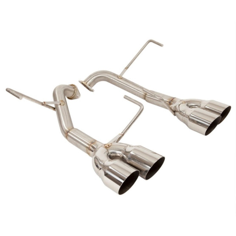 Nameless Performance [15-21 WRX, 15-18 STI] Axle Back 3.5″ Single Wall Polished Tips and No Muffler | SUAB15WRX-0MU-35SSW
