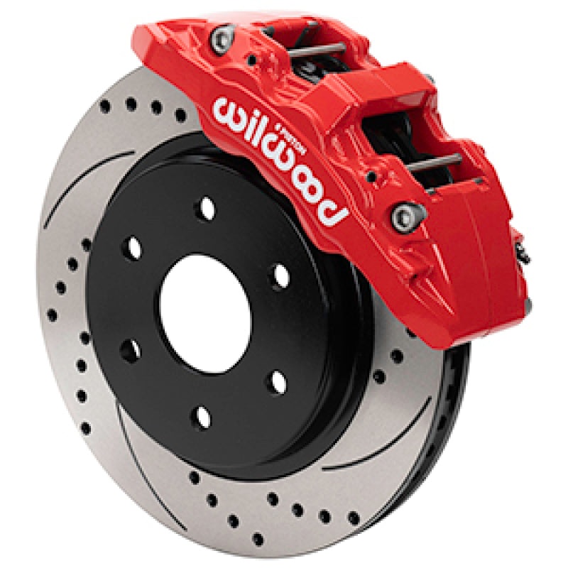 Wilwood 10-18 Ford F-150 Aero6-DM Front Brake Kit – Drilled Rotors (Red)